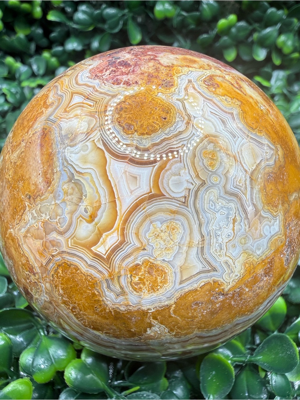 STUNNING LAGUNA LACE AGATE SPHERE 75mm - Picture 5 of 13